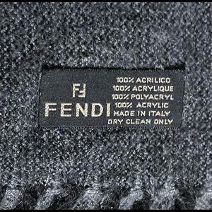 Mens Gray and black Fendi scarf
